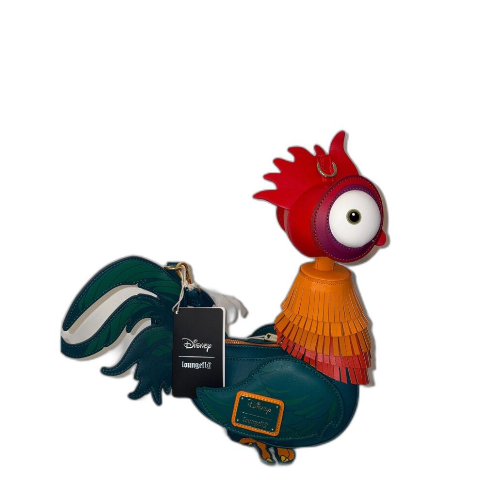 Loungefly Disney Moana Hei Hei Figural + Pua & Heihei Passport Crossbody Bundle - Picture 7 of 12